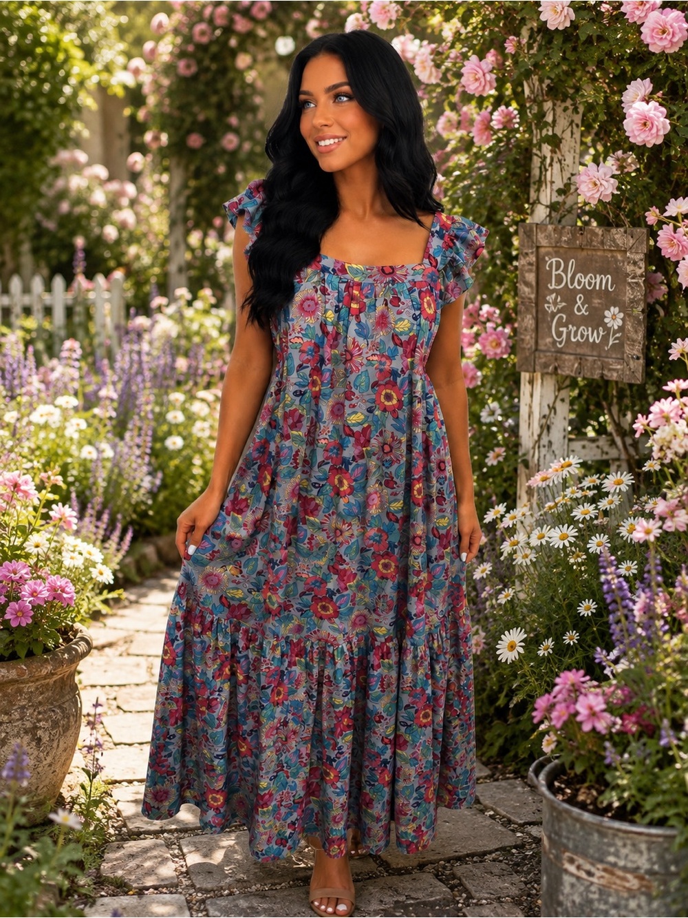 179 NWT JODIFL Floral Maxi Dress Size Medium